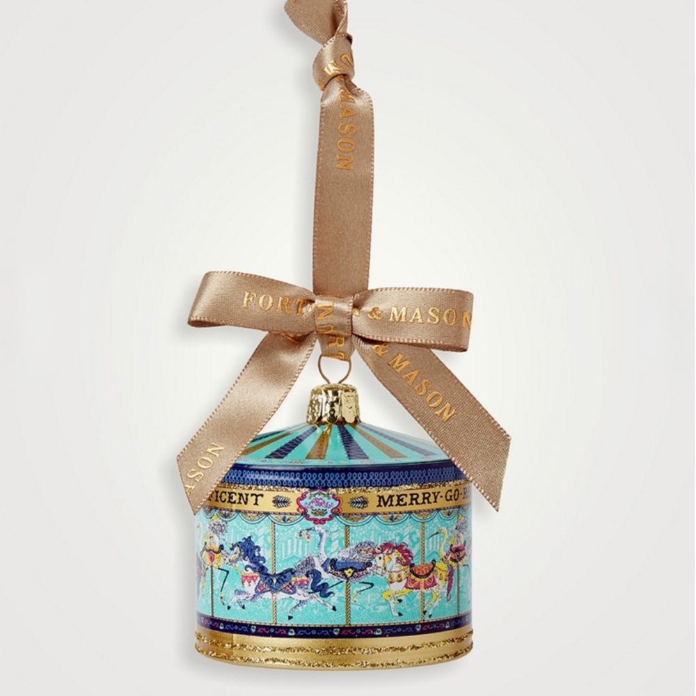 Fortnum & Mason Festive Carousel Ornament - Blue and Gold
